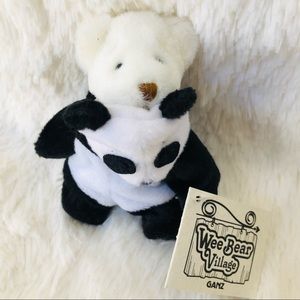 BAMBOO PANDA Wee Bear Village Ganz Vintage
